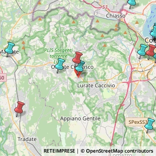 Mappa Via V Alpini, 22077 Olgiate Comasco CO, Italia (7.719)