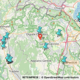 Mappa Via V Alpini, 22077 Olgiate Comasco CO, Italia (7.42471)