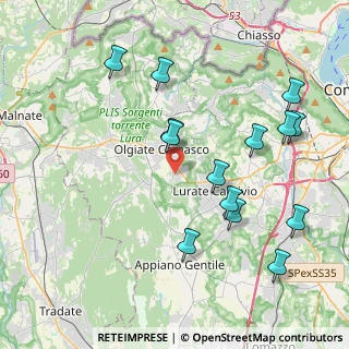 Mappa Via V Alpini, 22077 Olgiate Comasco CO, Italia (4.32571)
