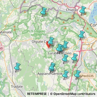 Mappa Via V Alpini, 22077 Olgiate Comasco CO, Italia (4.60714)