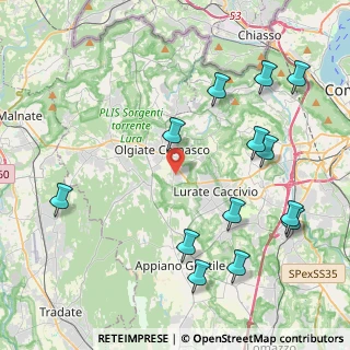 Mappa Via V Alpini, 22077 Olgiate Comasco CO, Italia (4.93462)