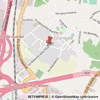 Mappa Via Madonna del Noce, 12, 22070 Grandate, Como (Lombardia)
