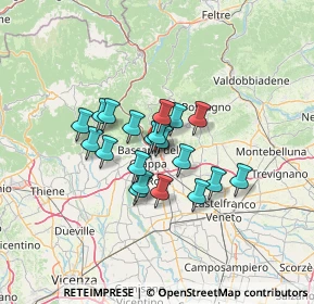 Mappa Viale Monte Grappa, 36061 Bassano del Grappa VI, Italia (9.201)