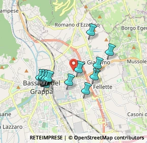 Mappa Viale Monte Grappa, 36061 Bassano del Grappa VI, Italia (1.60647)