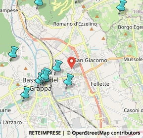 Mappa Viale Monte Grappa, 36061 Bassano del Grappa VI, Italia (2.47364)