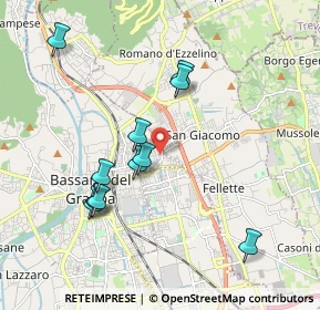 Mappa Viale Monte Grappa, 36061 Bassano del Grappa VI, Italia (1.87182)