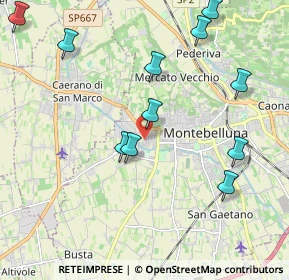 Mappa Via Monte Rocca, 31044 Montebelluna TV, Italia (2.47667)