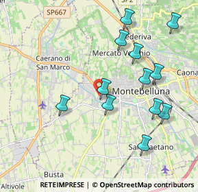 Mappa Via Monte Rocca, 31044 Montebelluna TV, Italia (2.03417)