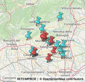 Mappa Via Monte Rocca, 31044 Montebelluna TV, Italia (11.388)