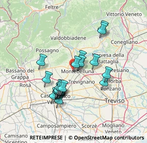 Mappa Via Monte Rocca, 31044 Montebelluna TV, Italia (12.1645)