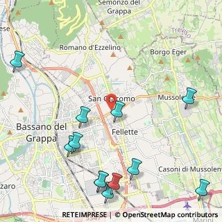 Mappa Via Vincenzo Ferrari, 36060 Romano D'ezzelino VI, Italia (2.85583)