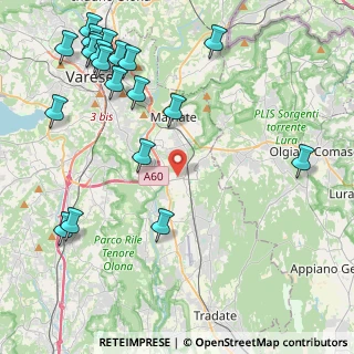 Mappa Via Roma, 21040 Vedano Olona VA, Italia (5.676)