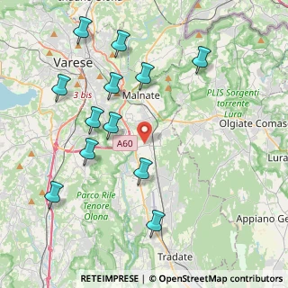 Mappa Via Roma, 21040 Vedano Olona VA, Italia (4.485)