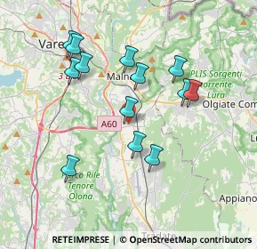 Mappa Via Roma, 21040 Vedano Olona VA, Italia (3.46615)