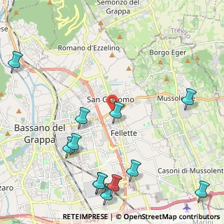 Mappa Via A. Pasinato, 36060 Romano D'ezzelino VI, Italia (2.865)