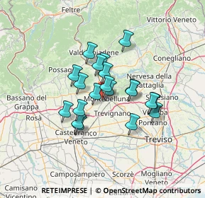 Mappa Via Monte Pallone, 31044 Montebelluna TV, Italia (9.7715)