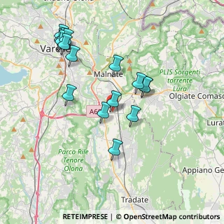Mappa Via S. Pancrazio, 21040 Vedano Olona VA, Italia (3.87125)