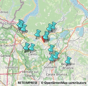 Mappa Via Montello, 22030 Orsenigo CO, Italia (6.35375)