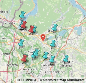 Mappa Via Montello, 22030 Orsenigo CO, Italia (7.99125)