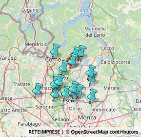 Mappa Via Montello, 22030 Orsenigo CO, Italia (11.02938)