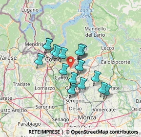 Mappa Via Montello, 22030 Orsenigo CO, Italia (9.94211)