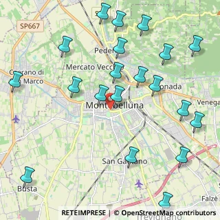 Mappa Viale P. Bertolini, 31044 Montebelluna TV, Italia (2.5855)