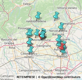 Mappa Viale P. Bertolini, 31044 Montebelluna TV, Italia (10.63)