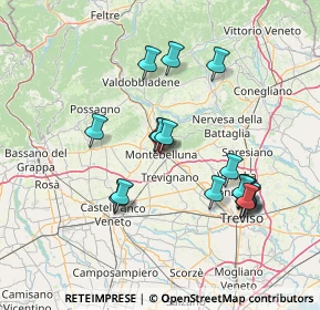 Mappa Via Alcide de Gasperi, 31044 Montebelluna TV, Italia (14.15389)