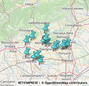 Mappa Via Alcide de Gasperi, 31044 Montebelluna TV, Italia (10.276)