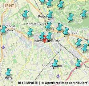 Mappa Via Alcide de Gasperi, 31044 Montebelluna TV, Italia (2.566)