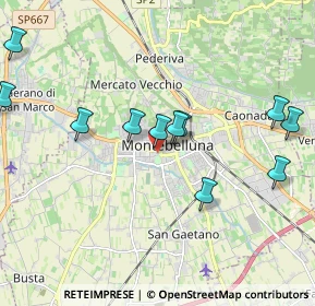 Mappa Via Alcide de Gasperi, 31044 Montebelluna TV, Italia (2.06727)