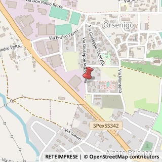 Mappa Via G. Mazzini,  41, 22036 Orsenigo, Como (Lombardia)