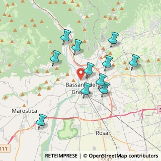 Mappa Via Fratel Venzo, 36061 Bassano del Grappa VI, Italia (3.42273)