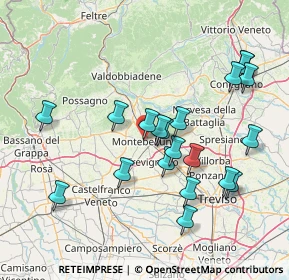 Mappa Via E. Toti, 31044 Montebelluna TV, Italia (15.0745)