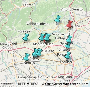 Mappa Via Livenza, 31044 Montebelluna TV, Italia (11.458)