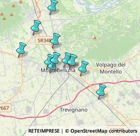 Mappa Via Livenza, 31044 Montebelluna TV, Italia (3.08)