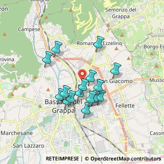Mappa Via Vittorio Alfieri, 36061 Bassano del Grappa VI, Italia (1.42938)