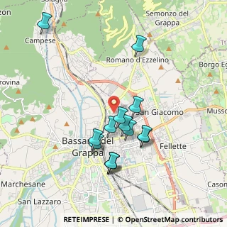 Mappa Via Vittorio Alfieri, 36061 Bassano del Grappa VI, Italia (1.73214)