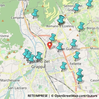 Mappa Via Vittorio Alfieri, 36061 Bassano del Grappa VI, Italia (2.42421)