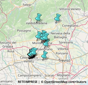 Mappa Via Sile, 31044 Montebelluna TV, Italia (11.2375)
