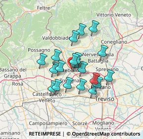 Mappa Via Sile, 31044 Montebelluna TV, Italia (10.2725)