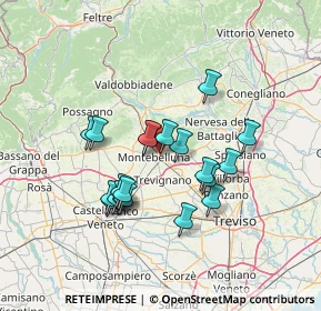 Mappa Via Sile, 31044 Montebelluna TV, Italia (11.6595)