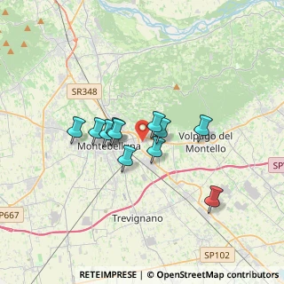 Mappa Via Bacchieghe, 31044 Montebelluna TV, Italia (2.53455)