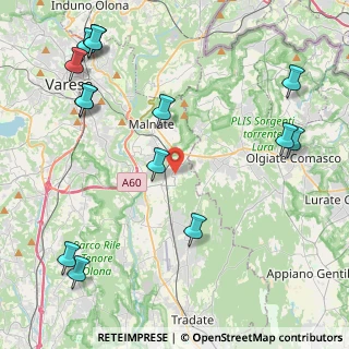 Mappa Via Edmondo de Amicis, 21040 Vedano Olona VA, Italia (5.58214)