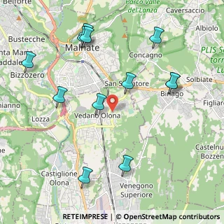 Mappa Via Edmondo de Amicis, 21040 Vedano Olona VA, Italia (2.36333)