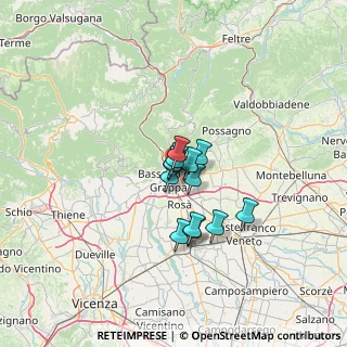 Mappa Via Monte Pertica, 36061 Bassano del Grappa VI, Italia (7.69923)