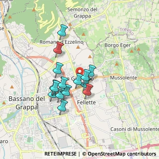 Mappa Via Ippolito Nievo, 36060 Romano D'ezzelino VI, Italia (1.366)