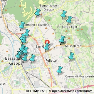 Mappa Via Ippolito Nievo, 36060 Romano D'ezzelino VI, Italia (2.334)