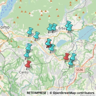 Mappa Via per Erba, 22030 Orsenigo CO, Italia (3.35267)