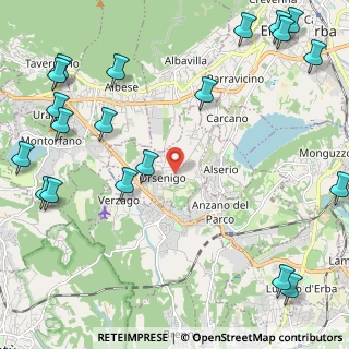 Mappa Via per Erba, 22030 Orsenigo CO, Italia (3.2155)